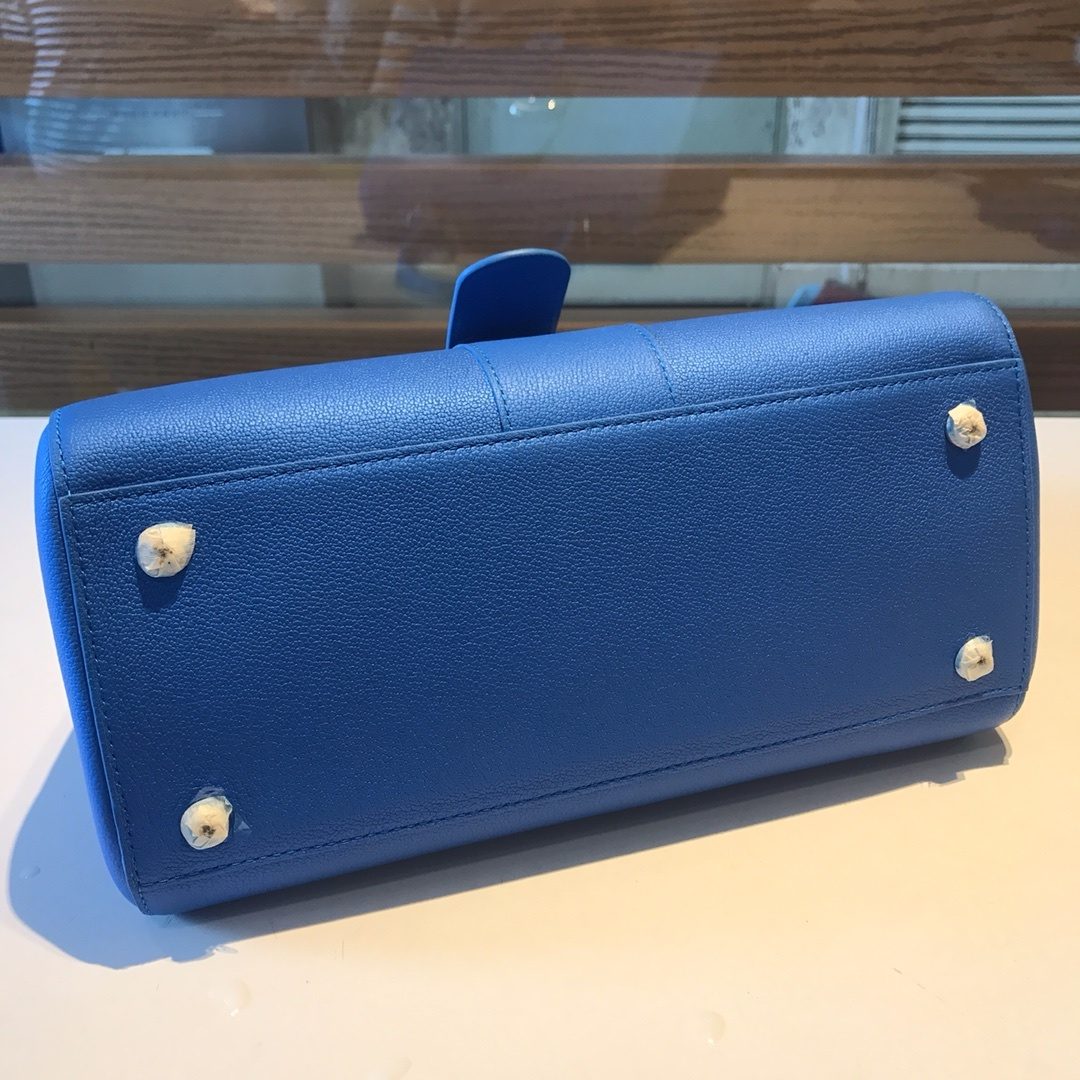Delvaux Brillant Blue Leather Shoulder Bag