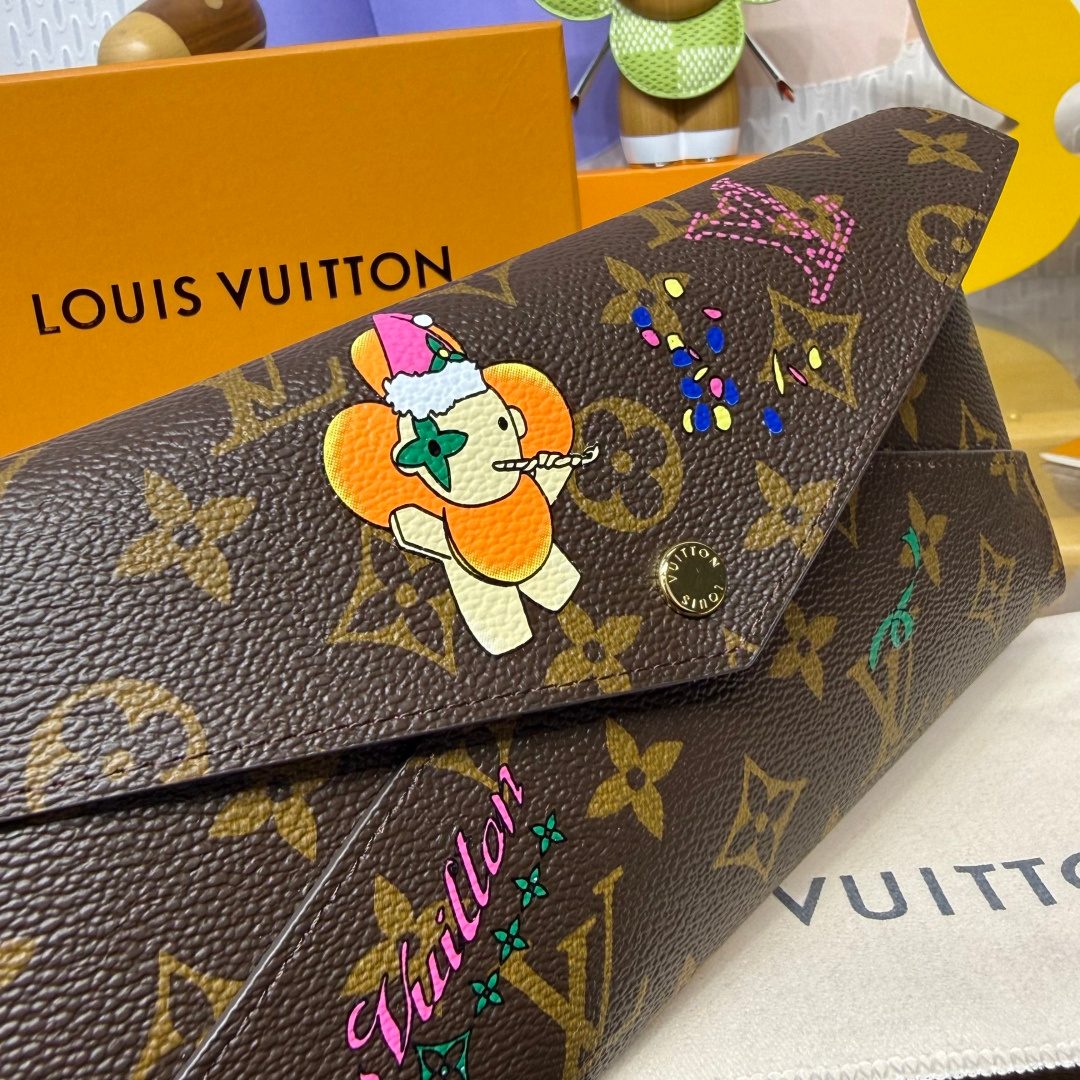 Louis Vuitton Monogram Canvas Wallet with Illustrative Art