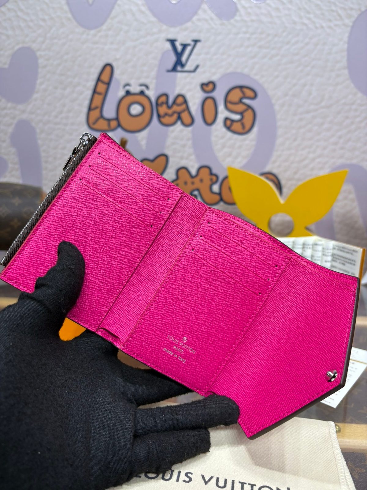 Louis Vuitton Zippy Compact Wallet Pink