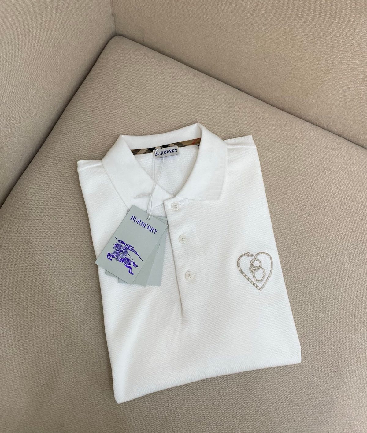Burberry Heart Logo Polo Shirt