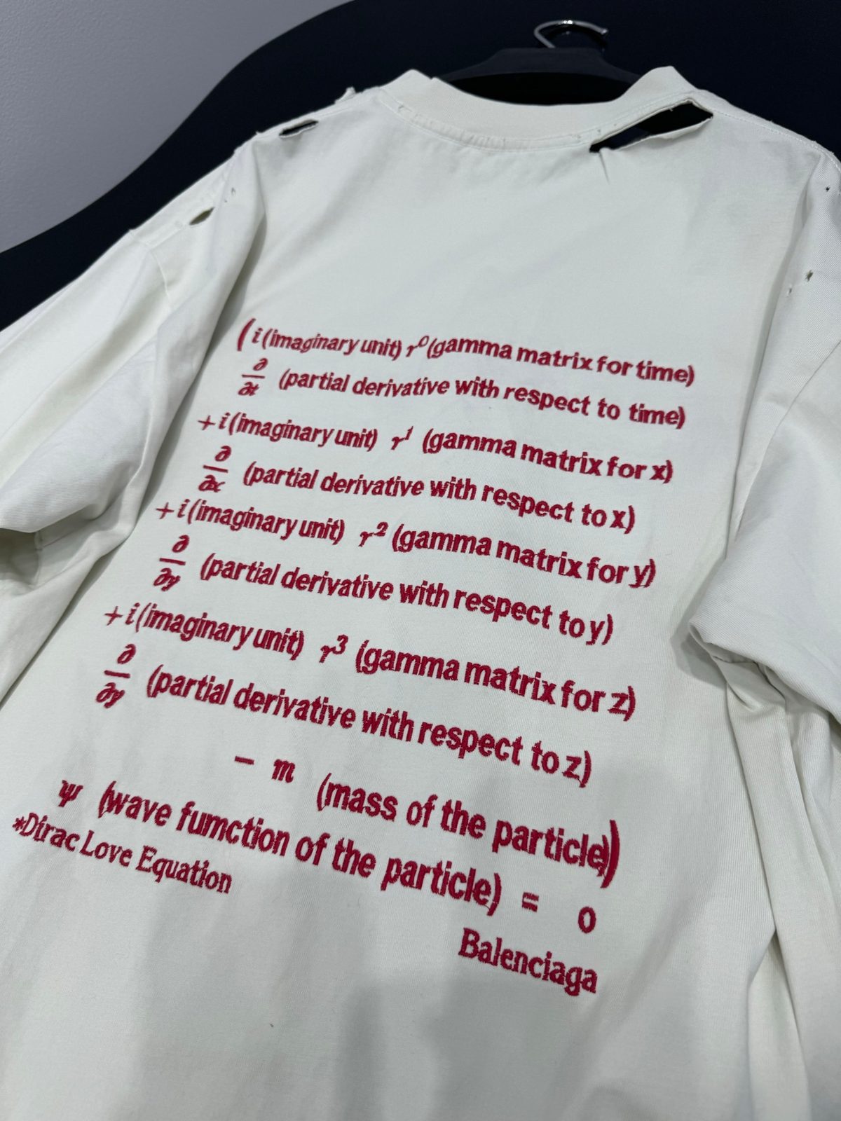 Balenciaga Dirac Equation Graphic T-Shirt