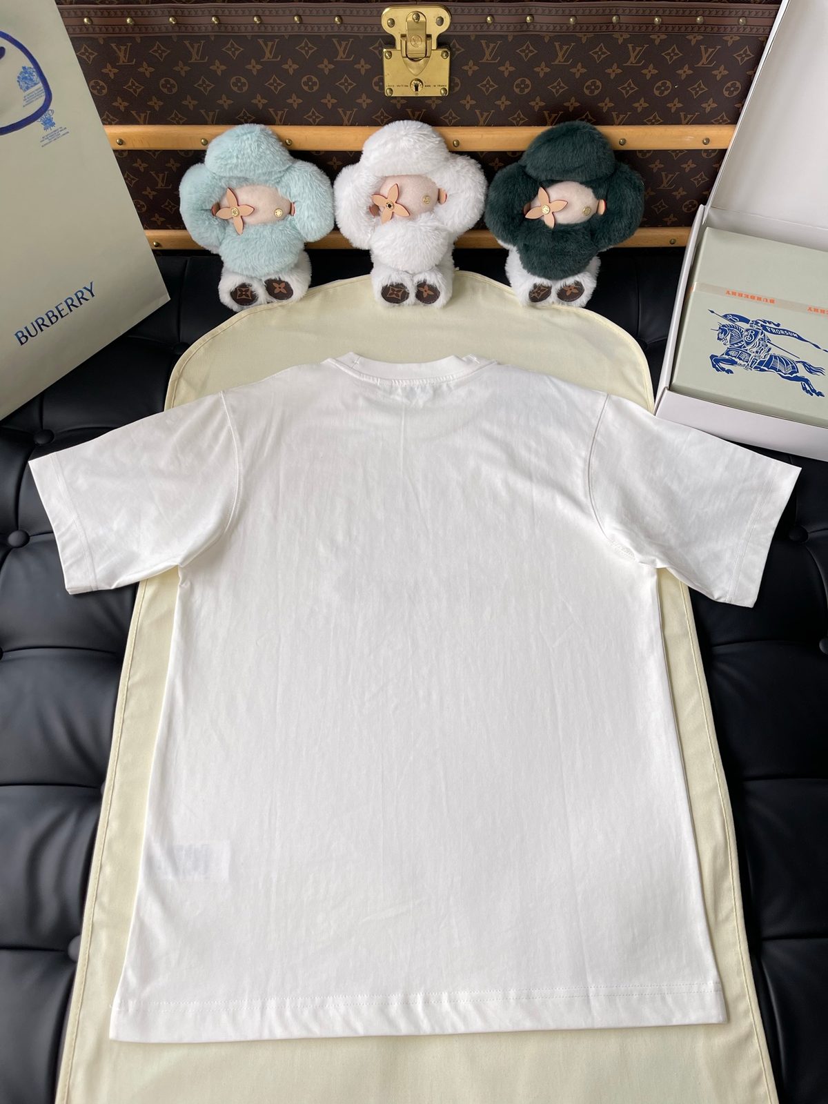Burberry White Crewneck T-Shirt