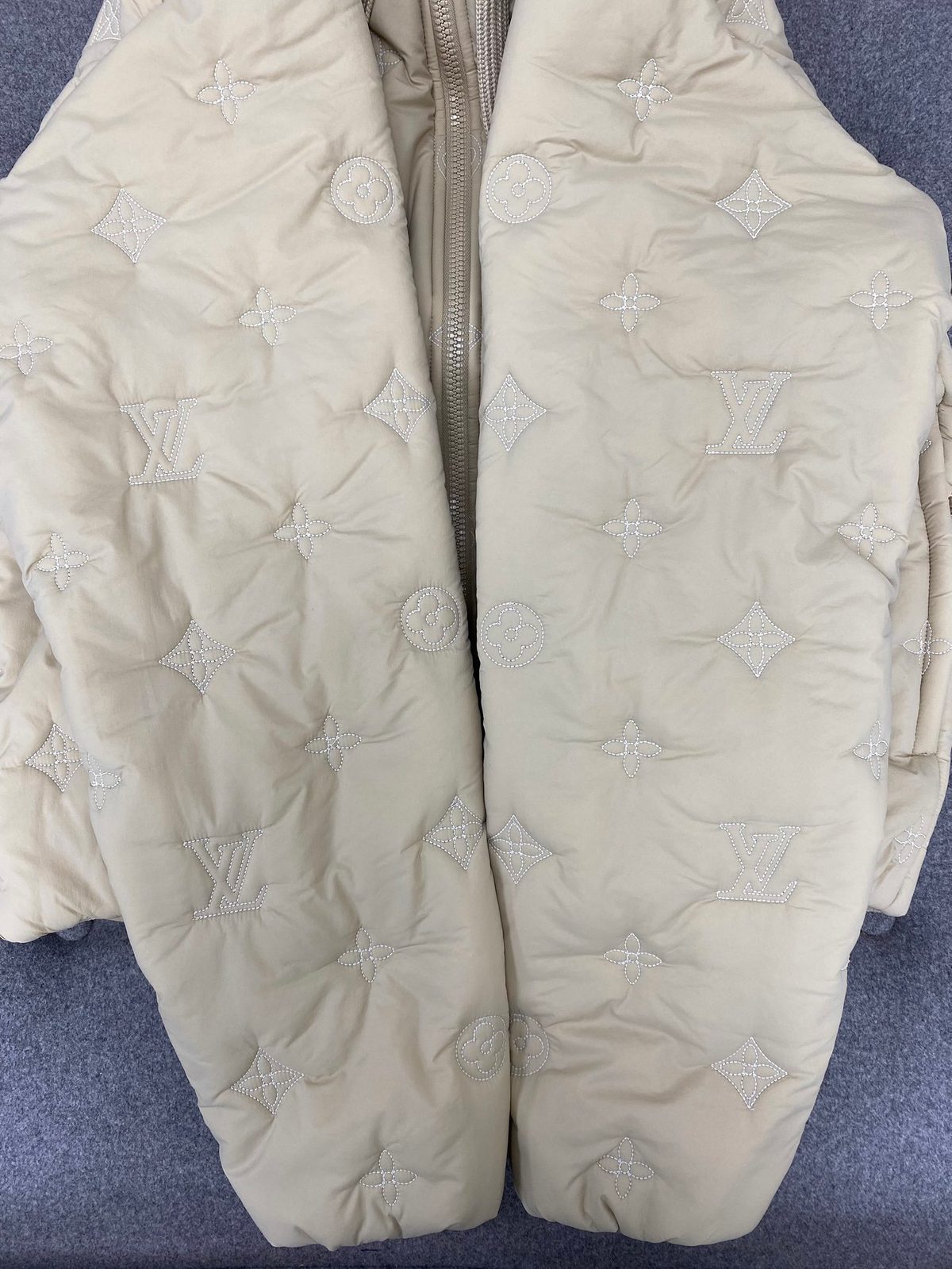 Louis Vuitton Monogram Puffer Jacket Cream