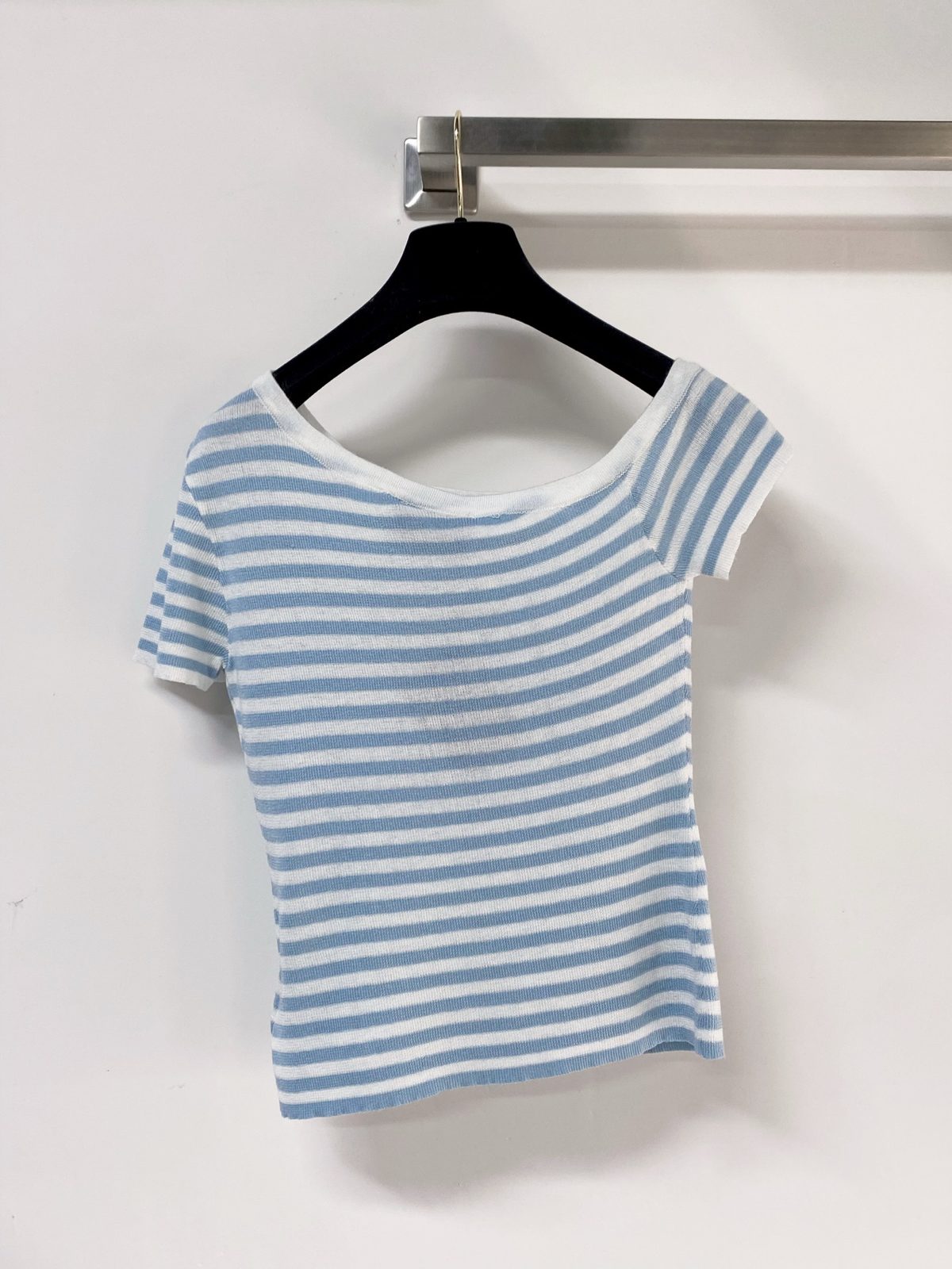 Prada Milano Striped Crewneck T-Shirt
