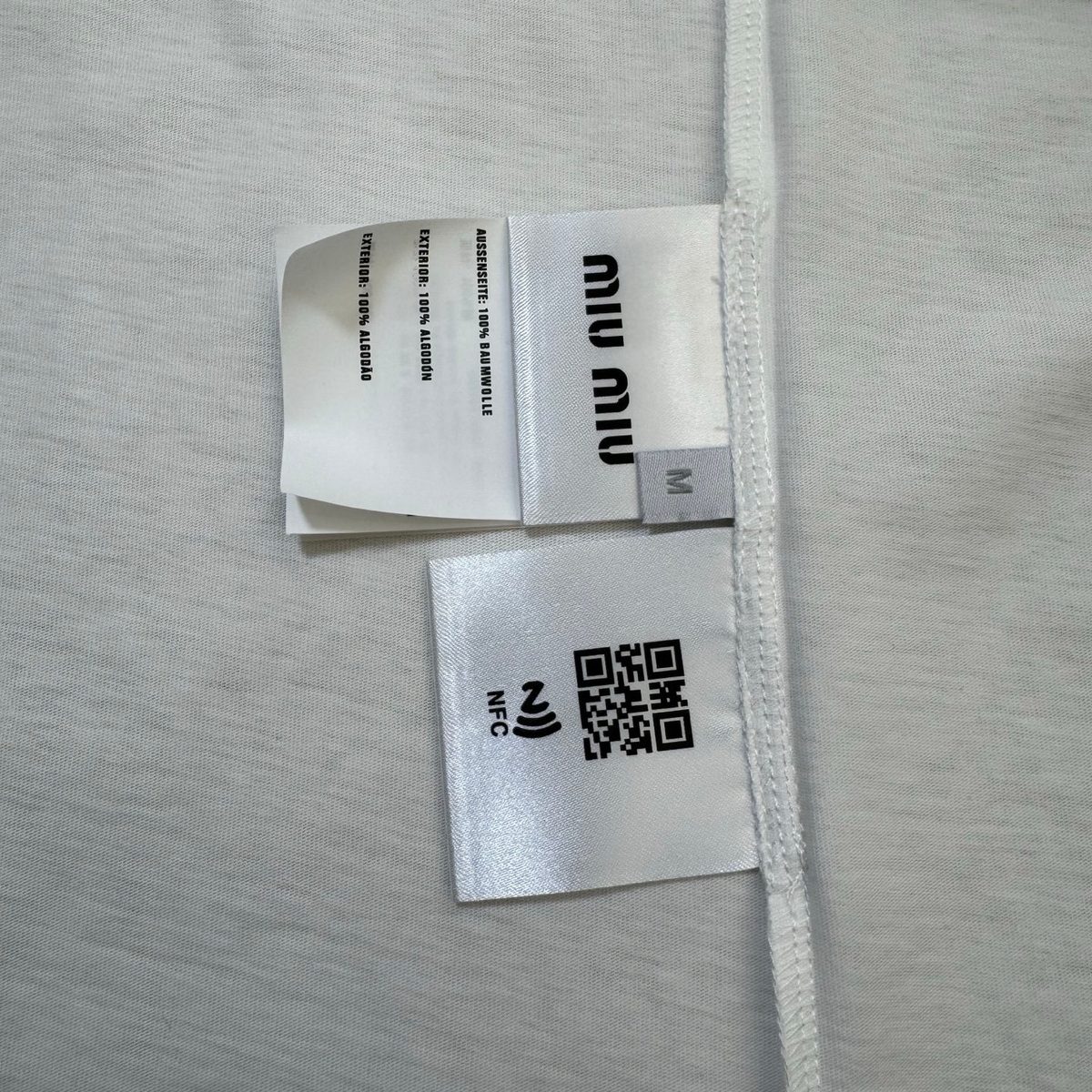Miu Miu Embroidered Crewneck T-Shirt
