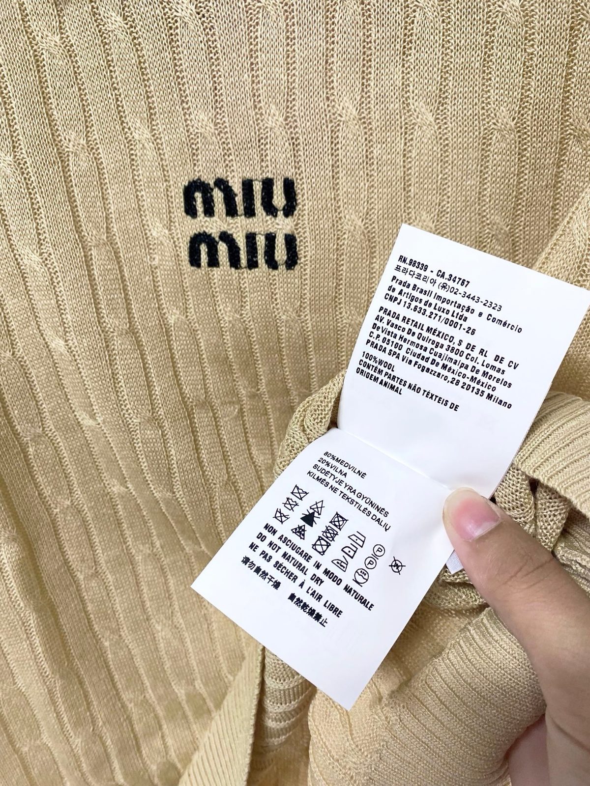 Miu Miu Ribbed Knit Polo Shirt