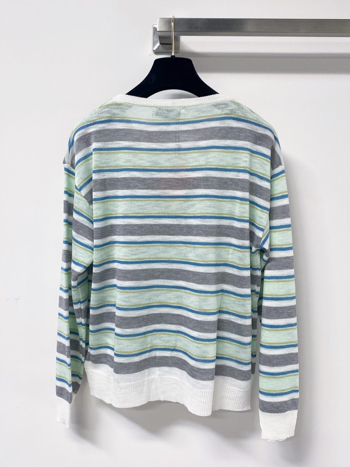 Miu Miu Striped Crewneck Knit Sweater