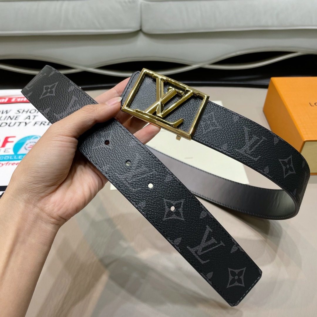 Louis Vuitton Monogram Canvas Leather Belt