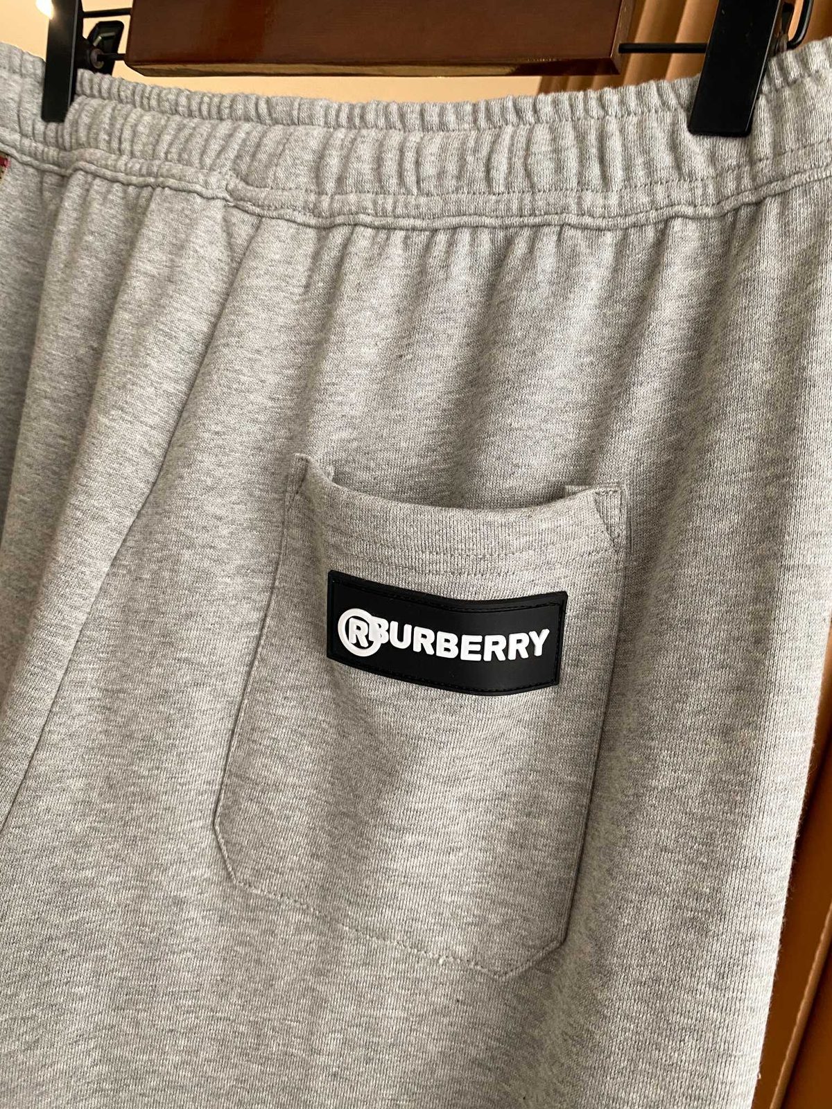Burberry Logo Patch Sweatpants Grey