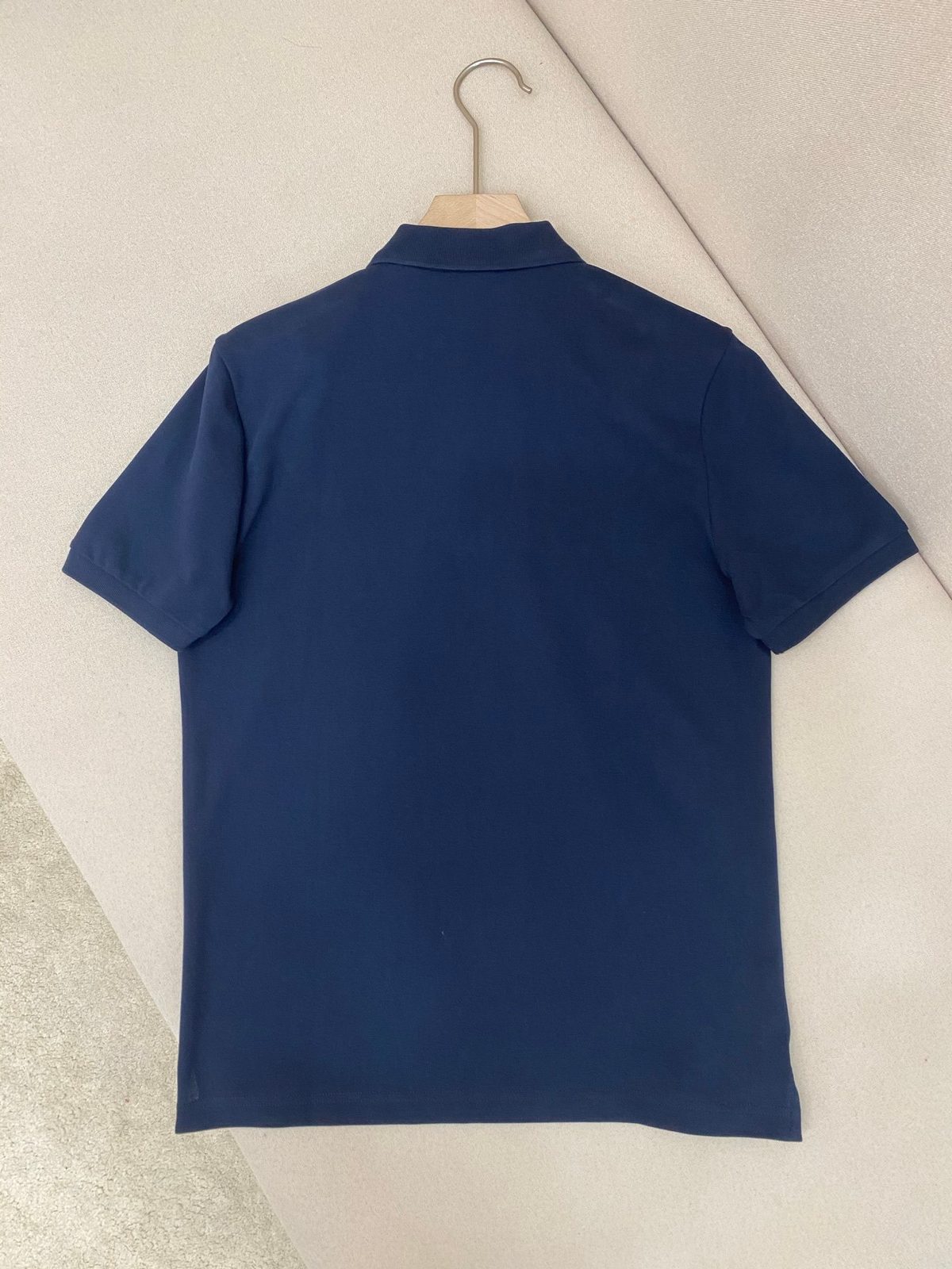 Navy Blue Polo Shirt with Monogram