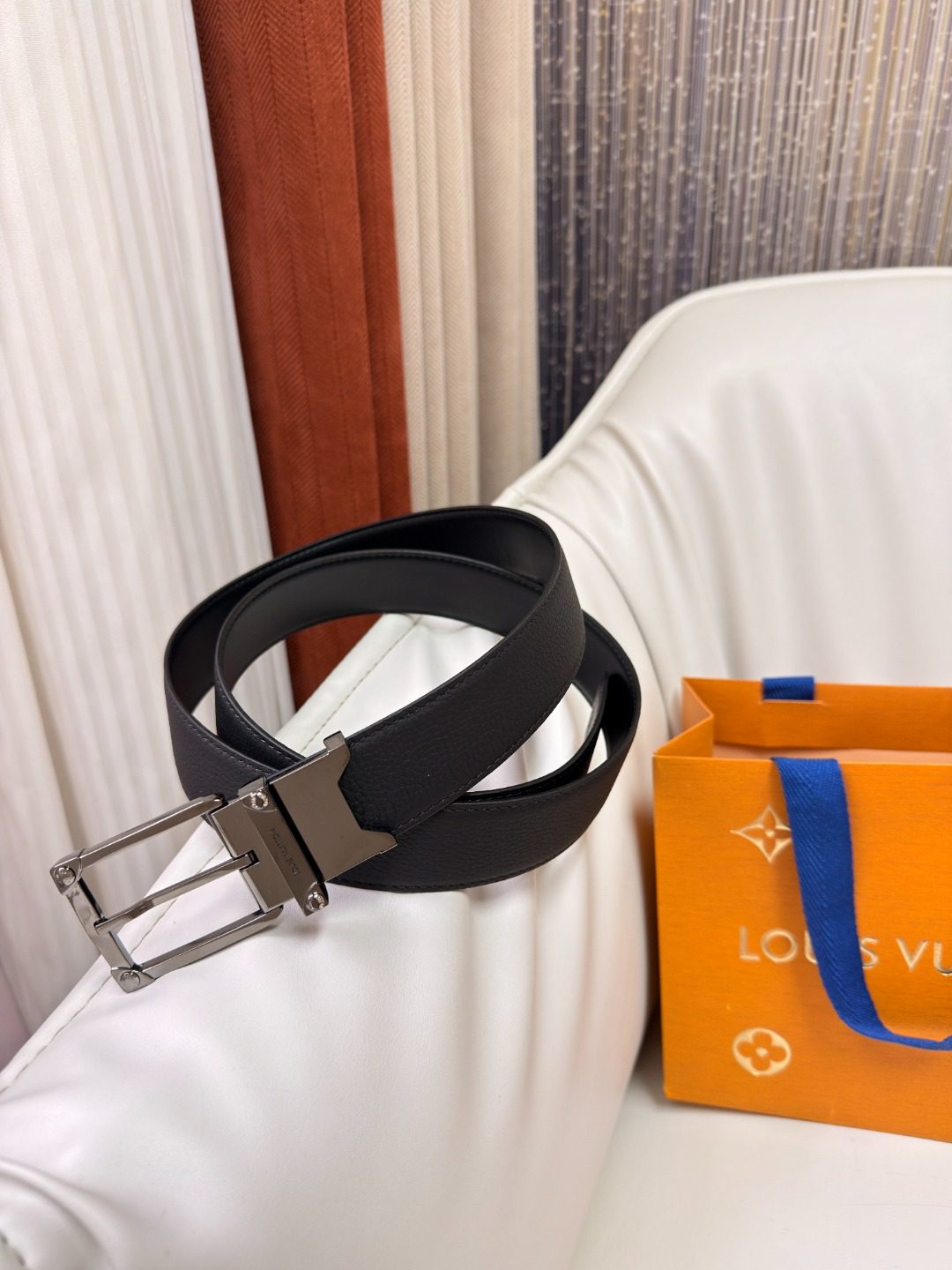 Louis Vuitton Leather Reversible Belt