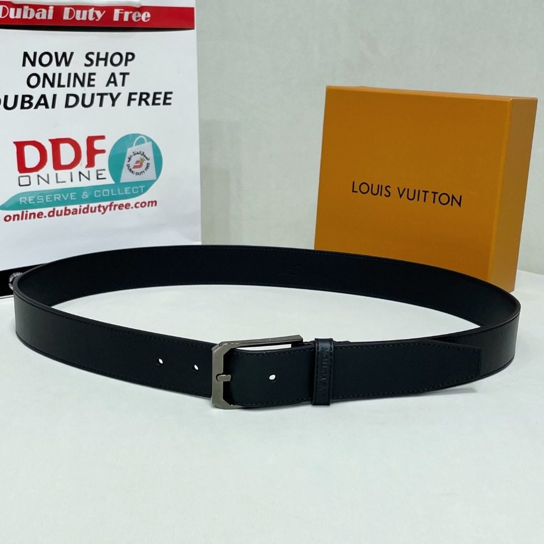 Louis Vuitton Black Leather Belt