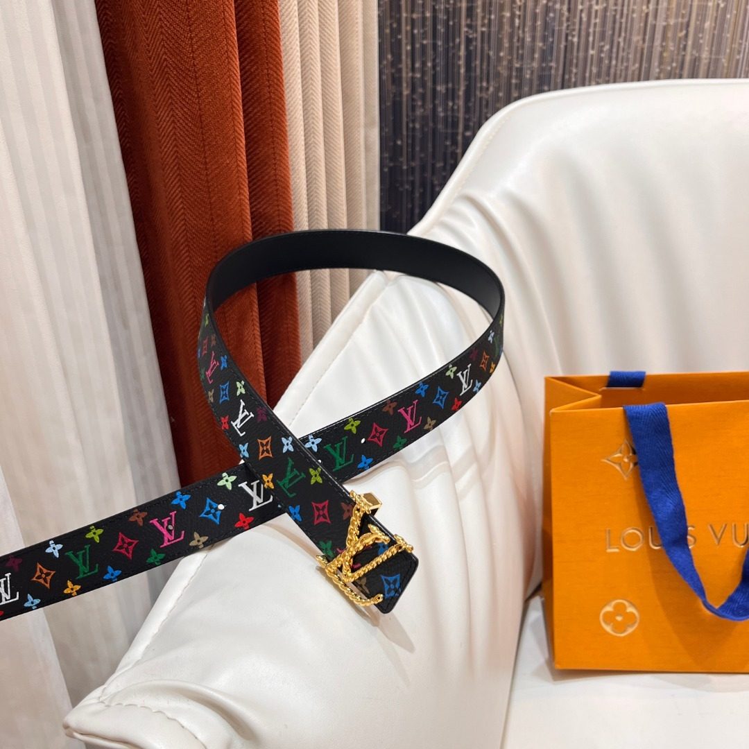 Louis Vuitton Multicolor Monogram Canvas Belt