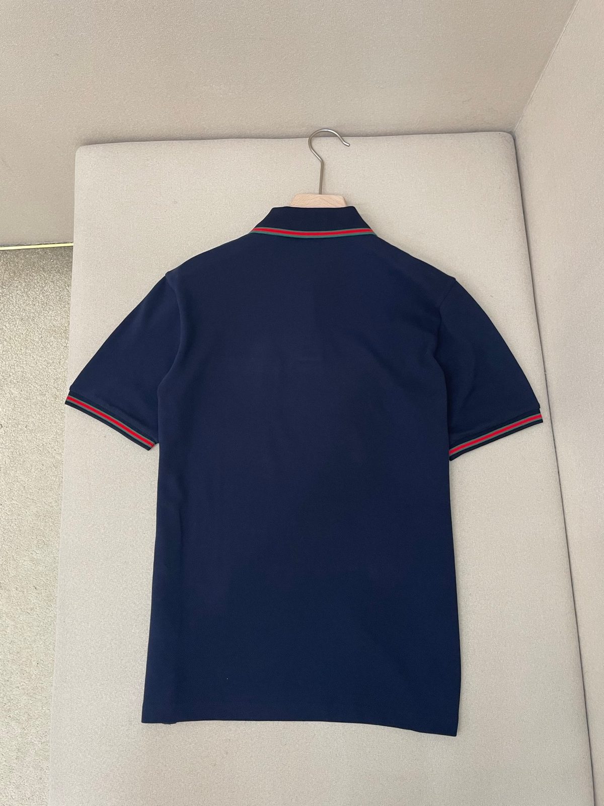 Gucci Web Stripe Polo Shirt Navy