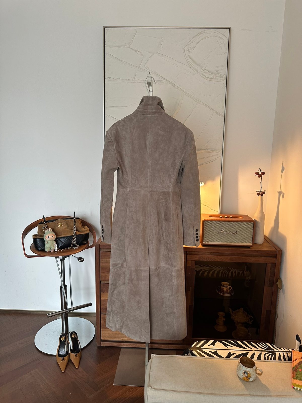 The Row Suede Single-Breasted Coat