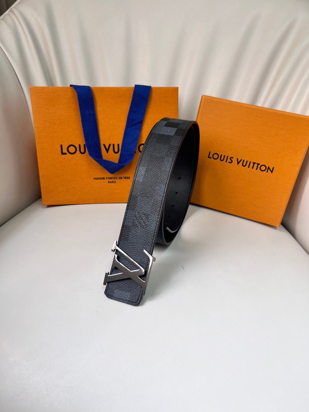 Louis Vuitton Damier Graphite Leather Belt