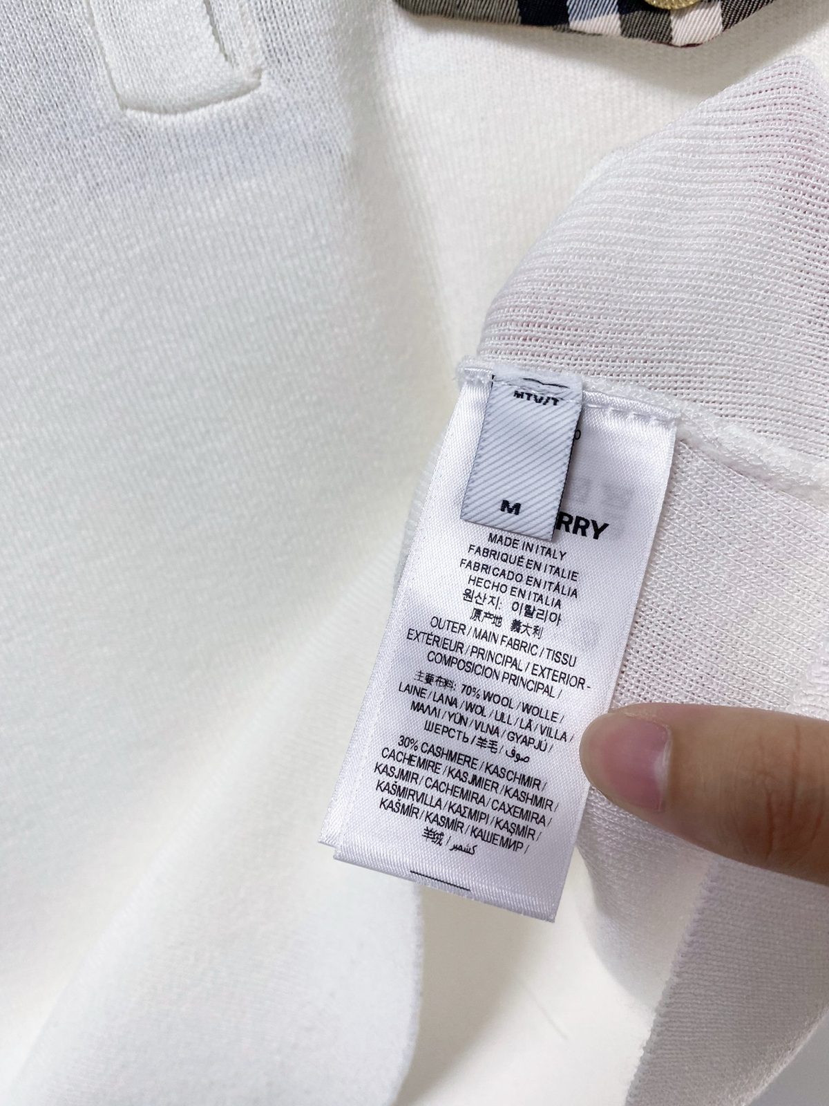 Burberry Cashmere Wool Polo Shirt