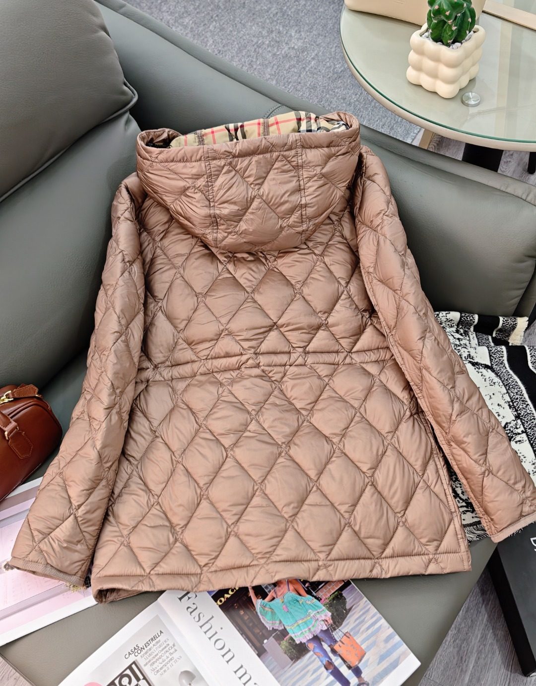 Quilted Puffer Jacket with Hood