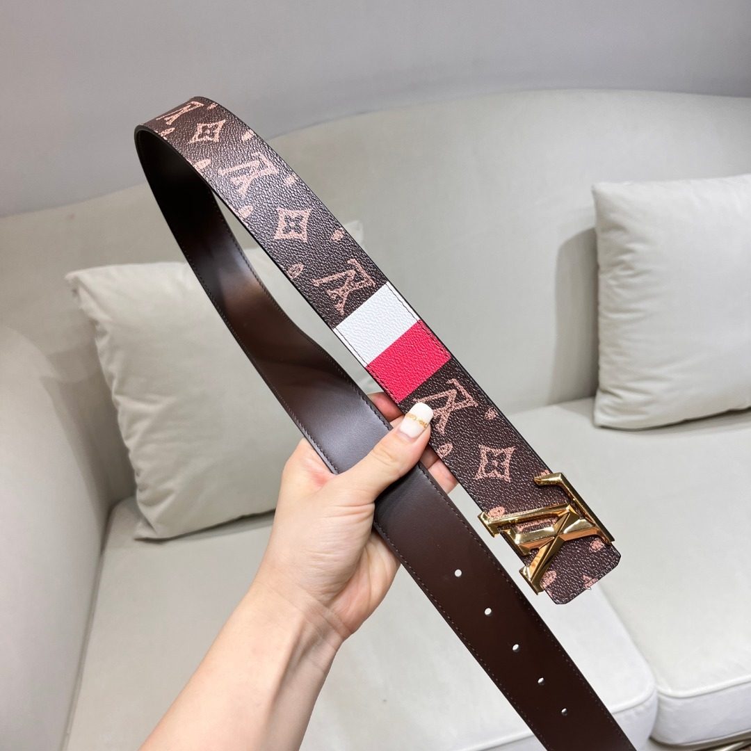 Louis Vuitton Monogram Canvas Leather Belt