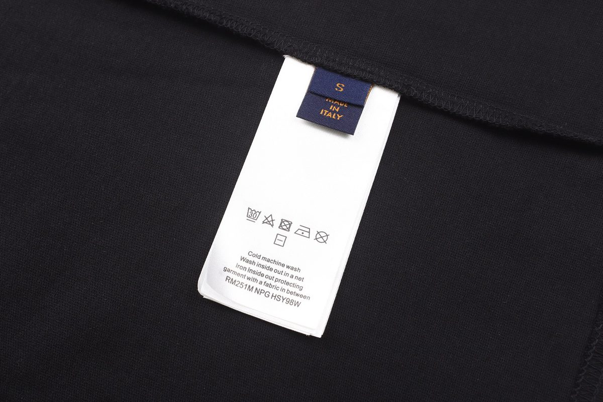 Louis Vuitton Monogram Embroidered Black T-Shirt