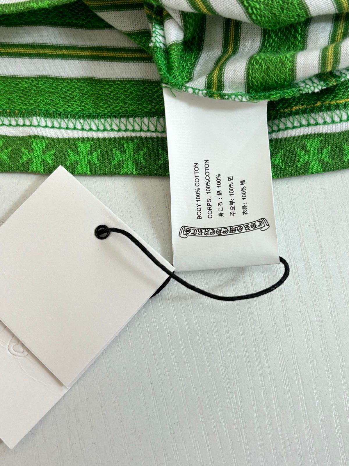 Tommy Hilfiger Green Striped Cotton T-Shirt