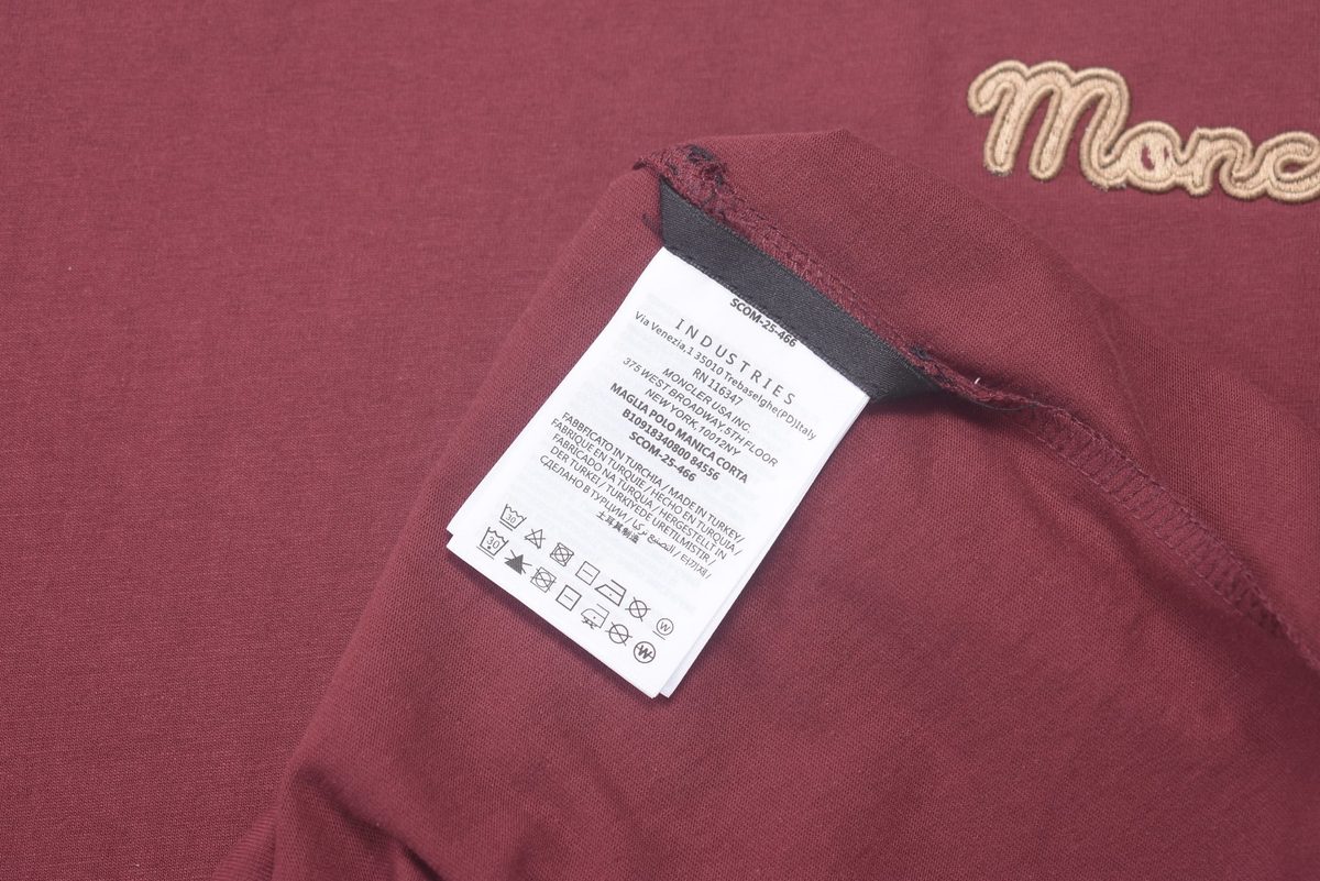 Moncler Embroidered Logo Short Sleeve T-Shirt