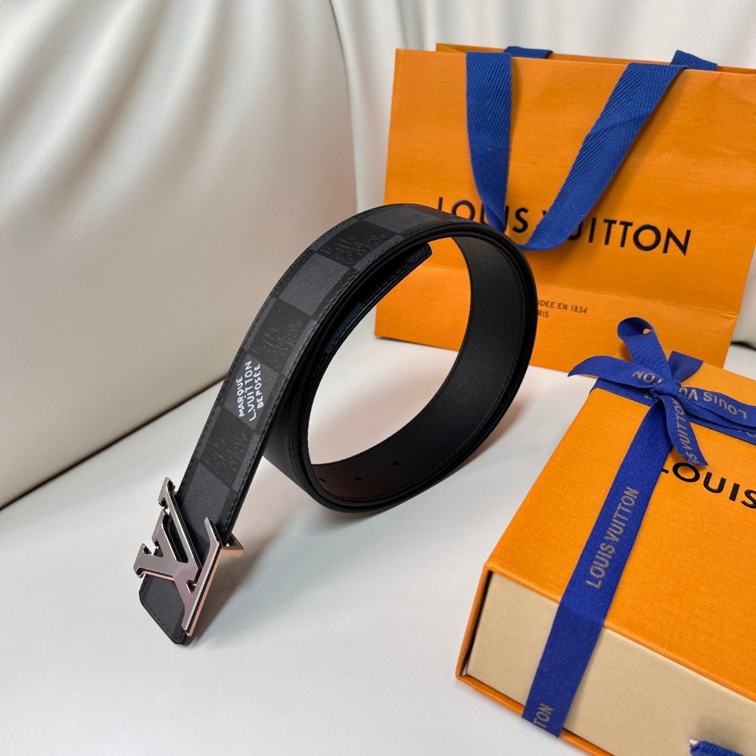 Louis Vuitton Damier Graphite Leather Belt
