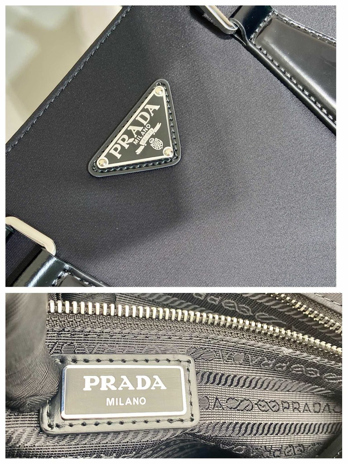 Prada Milano Black Nylon Shoulder Bag