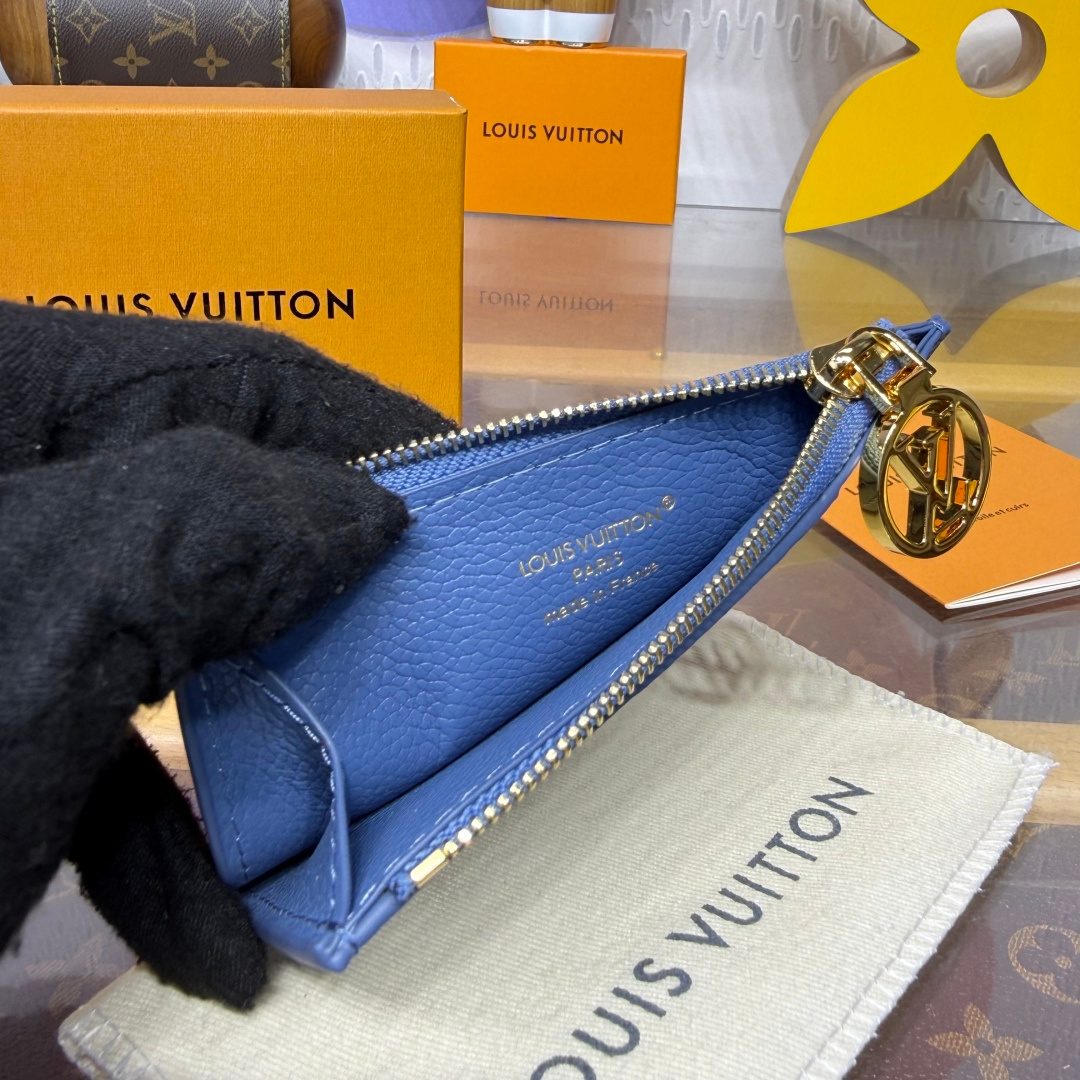 Louis Vuitton Monogram Empreinte Zippy Wallet Blue