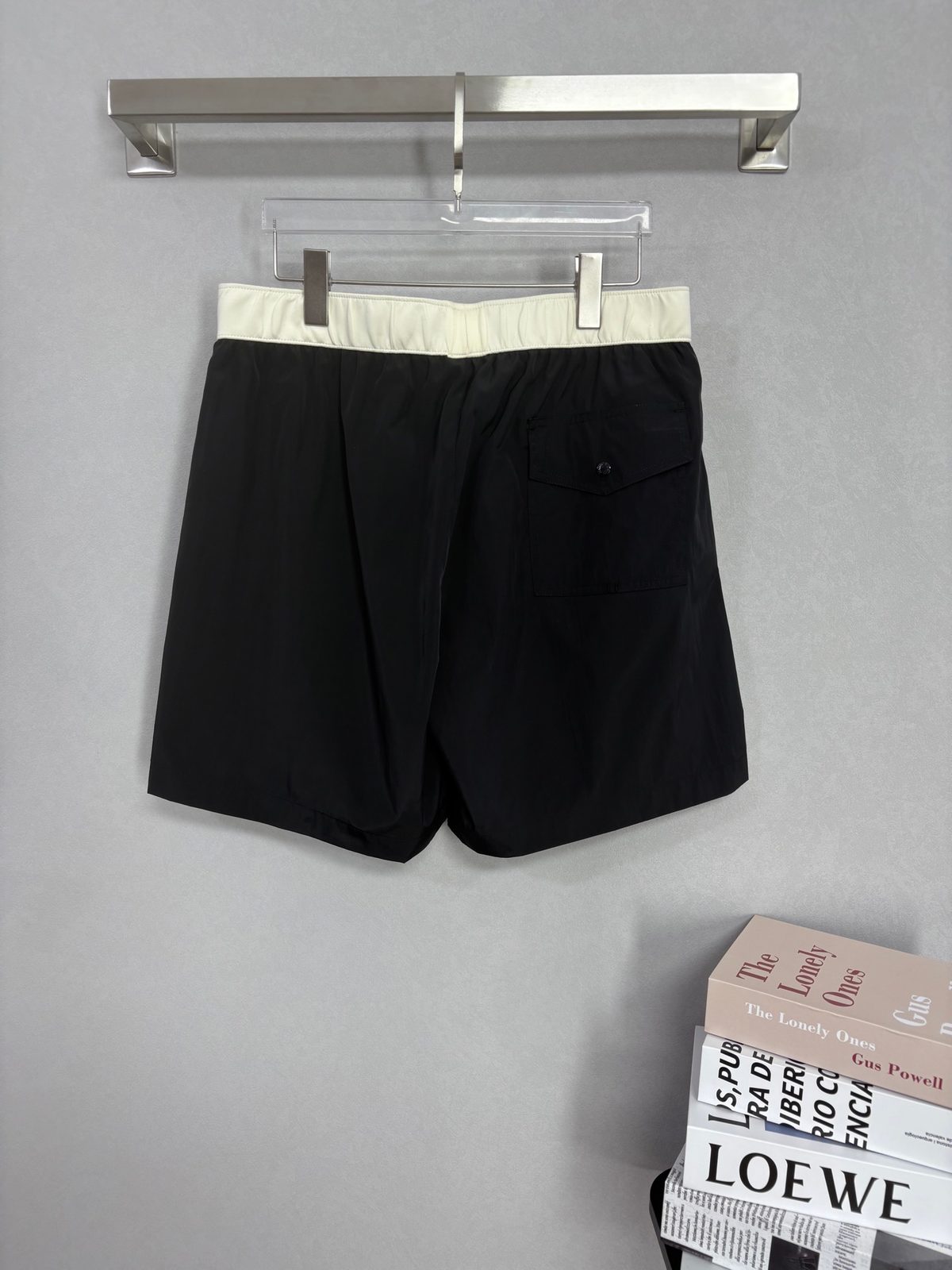 Moncler Black Nylon Swim Shorts