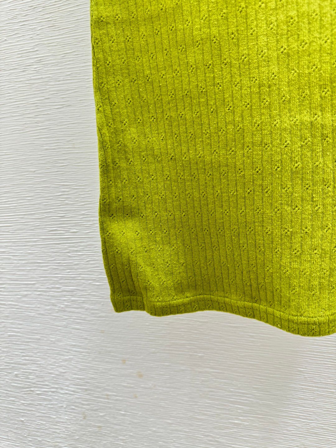 Lime Green Ribbed Knit Tank Top