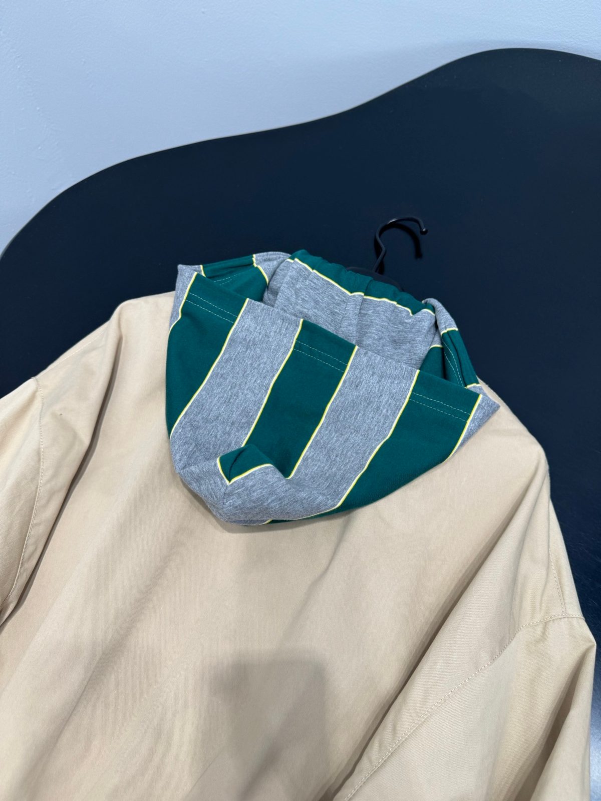 Two-Tone Hooded Windbreaker Jacket