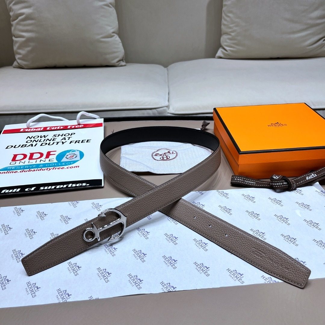 Hermès Anchor Buckle Leather Belt