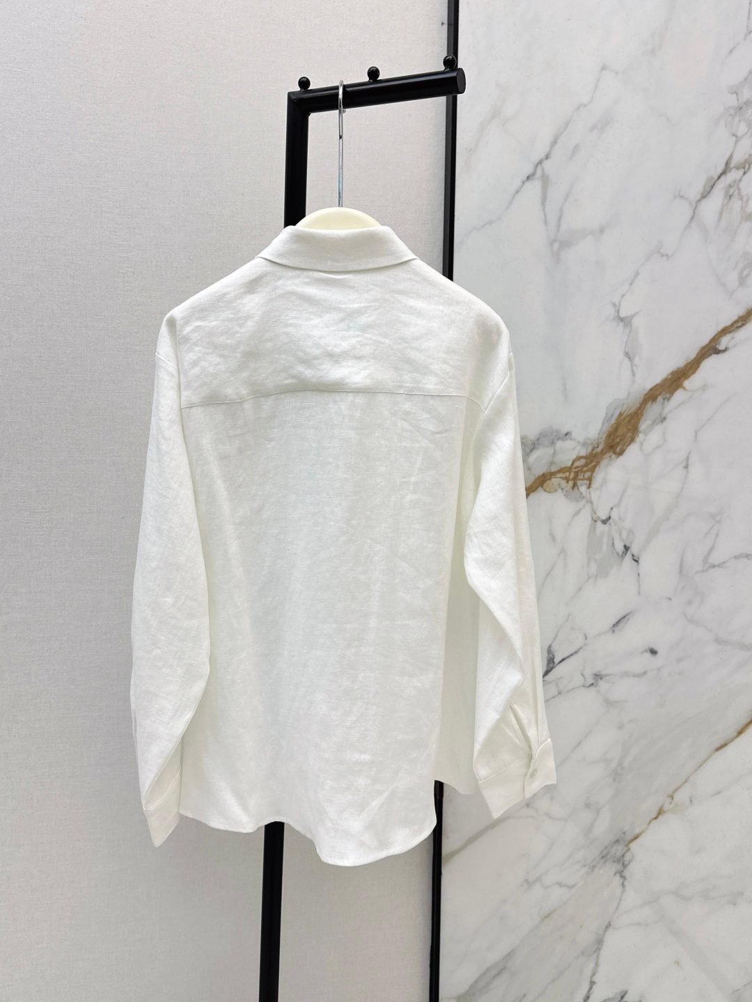 Linen Button-Up Shirt White