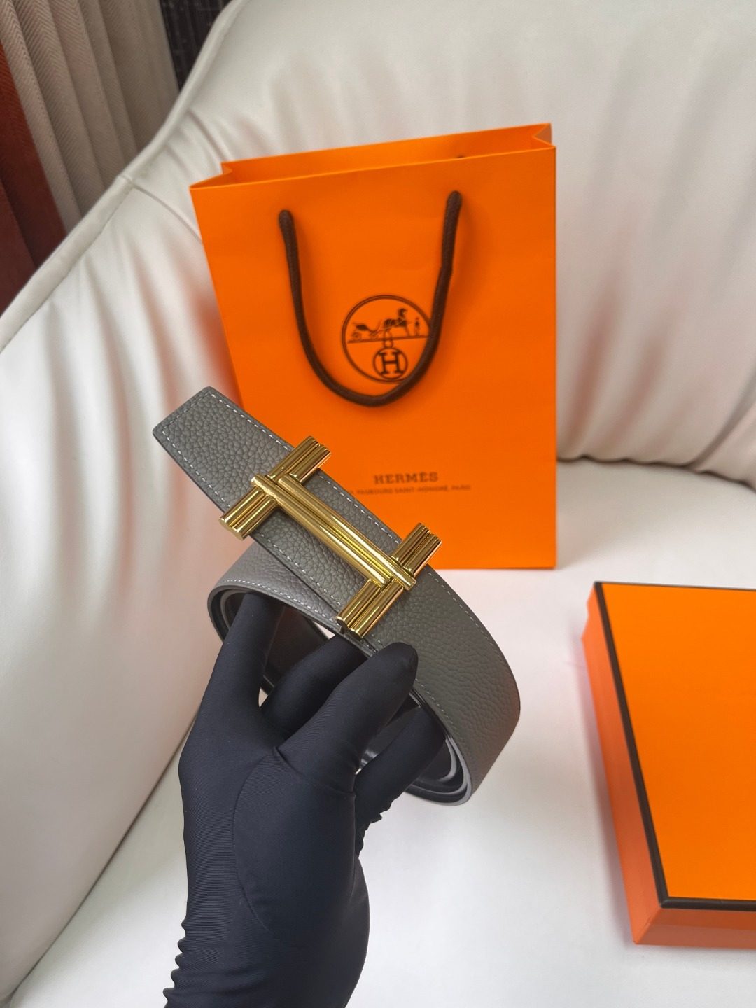 Hermès Constance Leather Belt Gold H Buckle