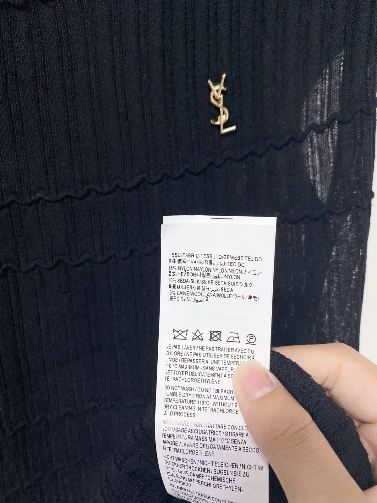 Saint Laurent YSL Logo Ribbed Tank Top