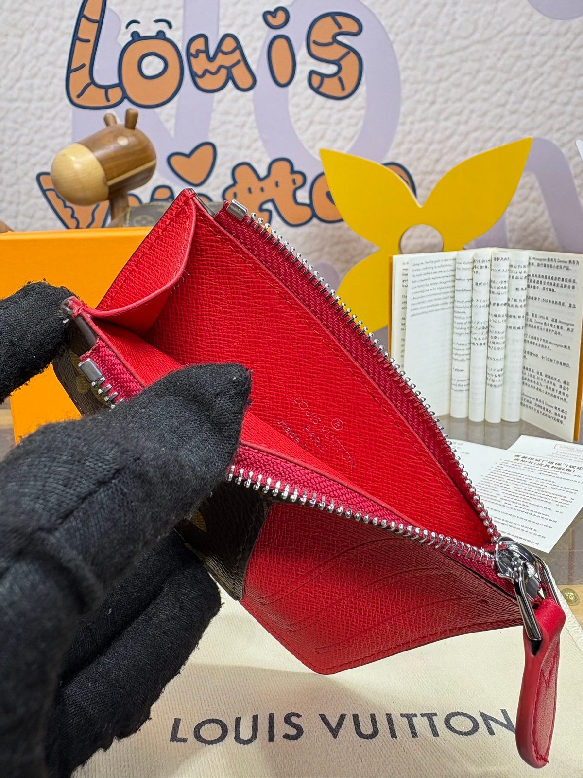 Louis Vuitton Monogram Empreinte Wallet Red