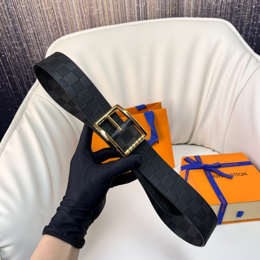 Louis Vuitton Damier Graphite Leather Belt
