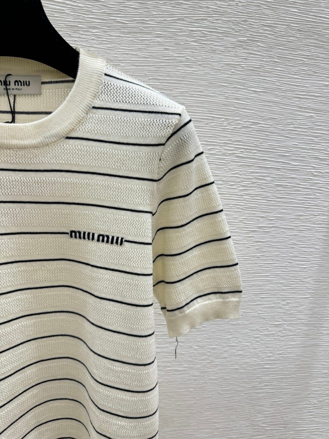 Miu Miu Striped Crewneck Knit Sweater
