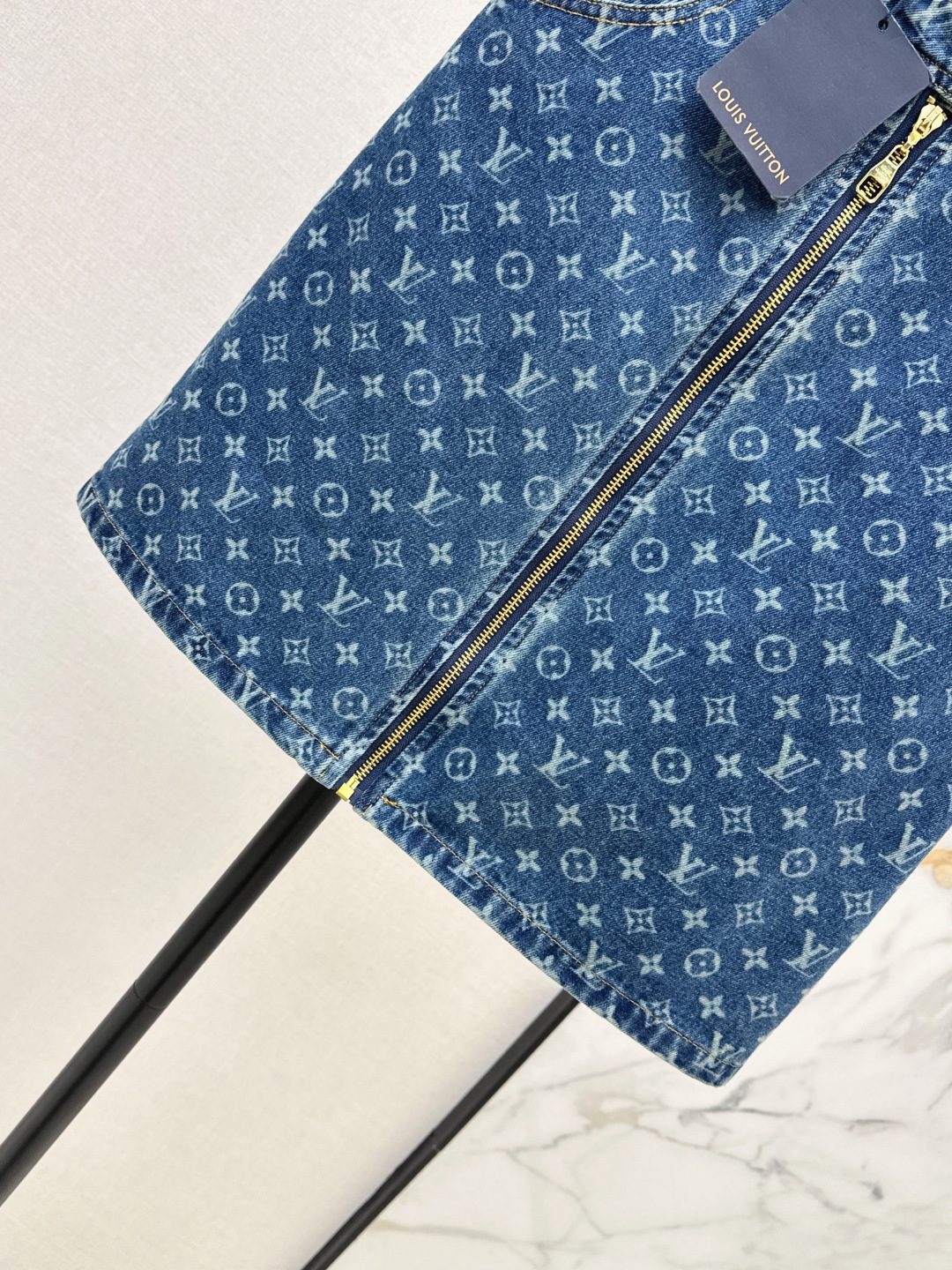 Louis Vuitton Monogram Denim Mini Skirt