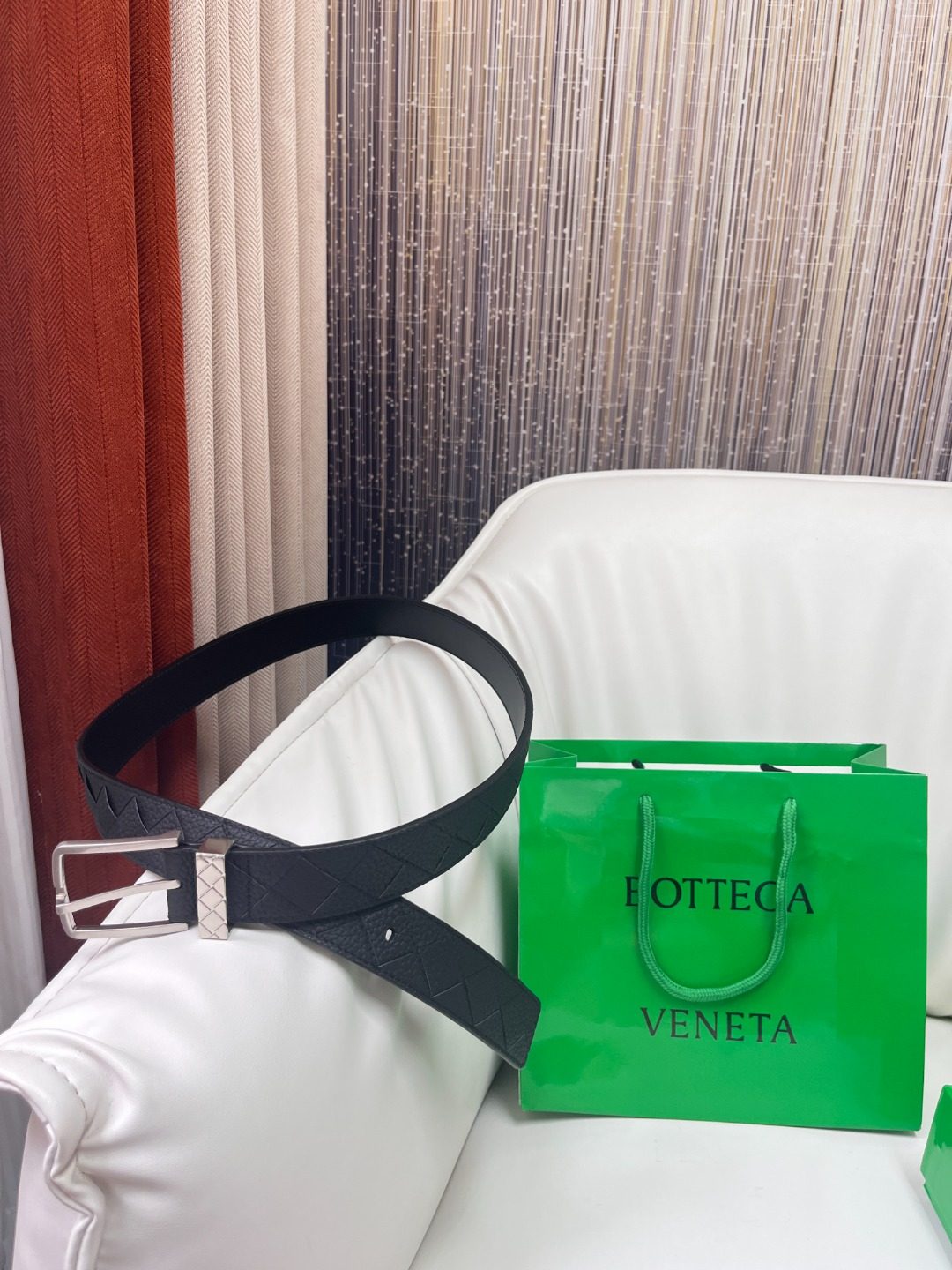 Bottega Veneta Intrecciato Leather Belt
