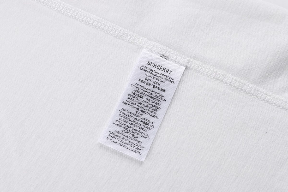 Burberry Check Pattern Cotton T-Shirt