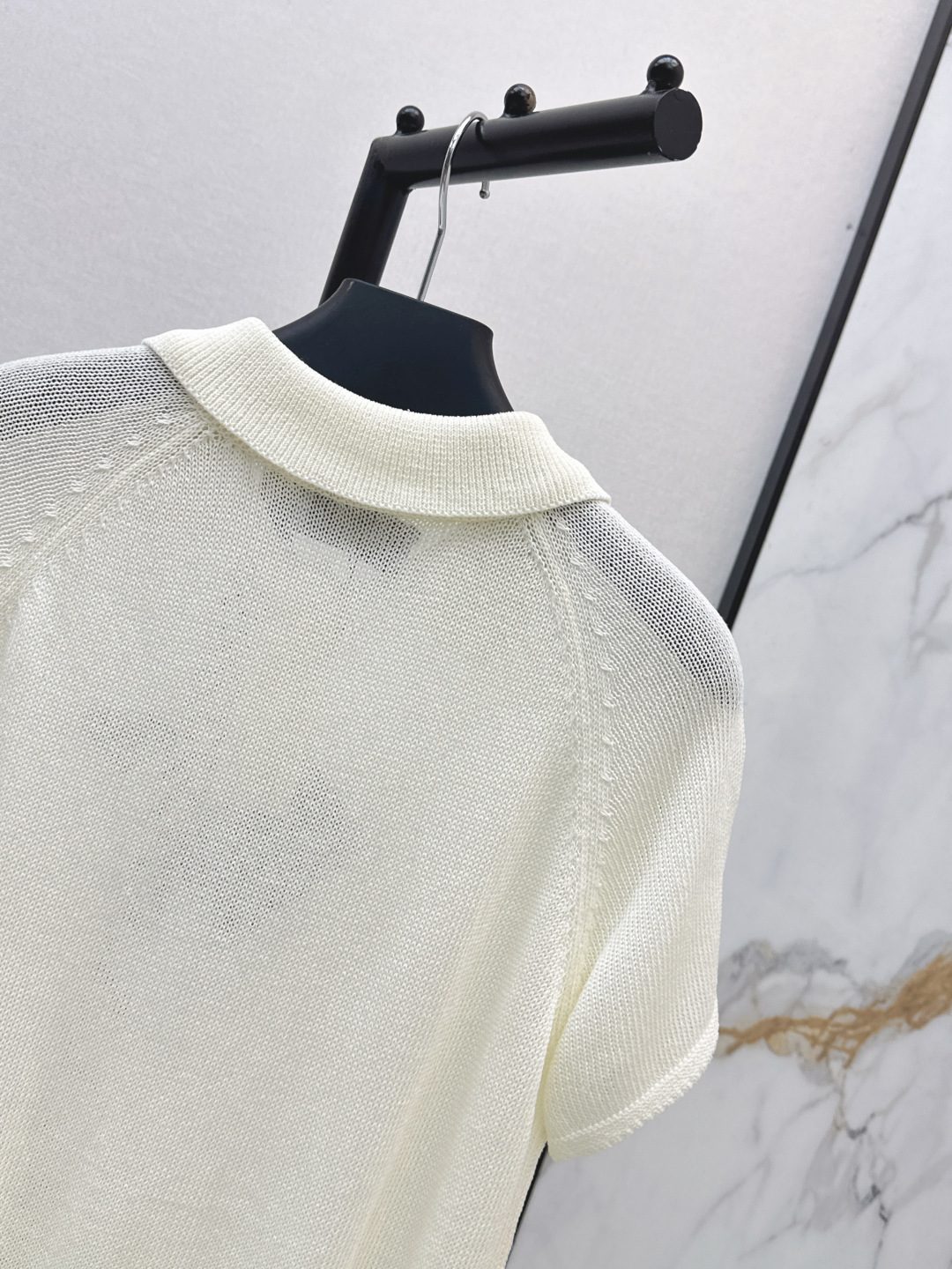Prada Short Sleeve Knit Polo Shirt
