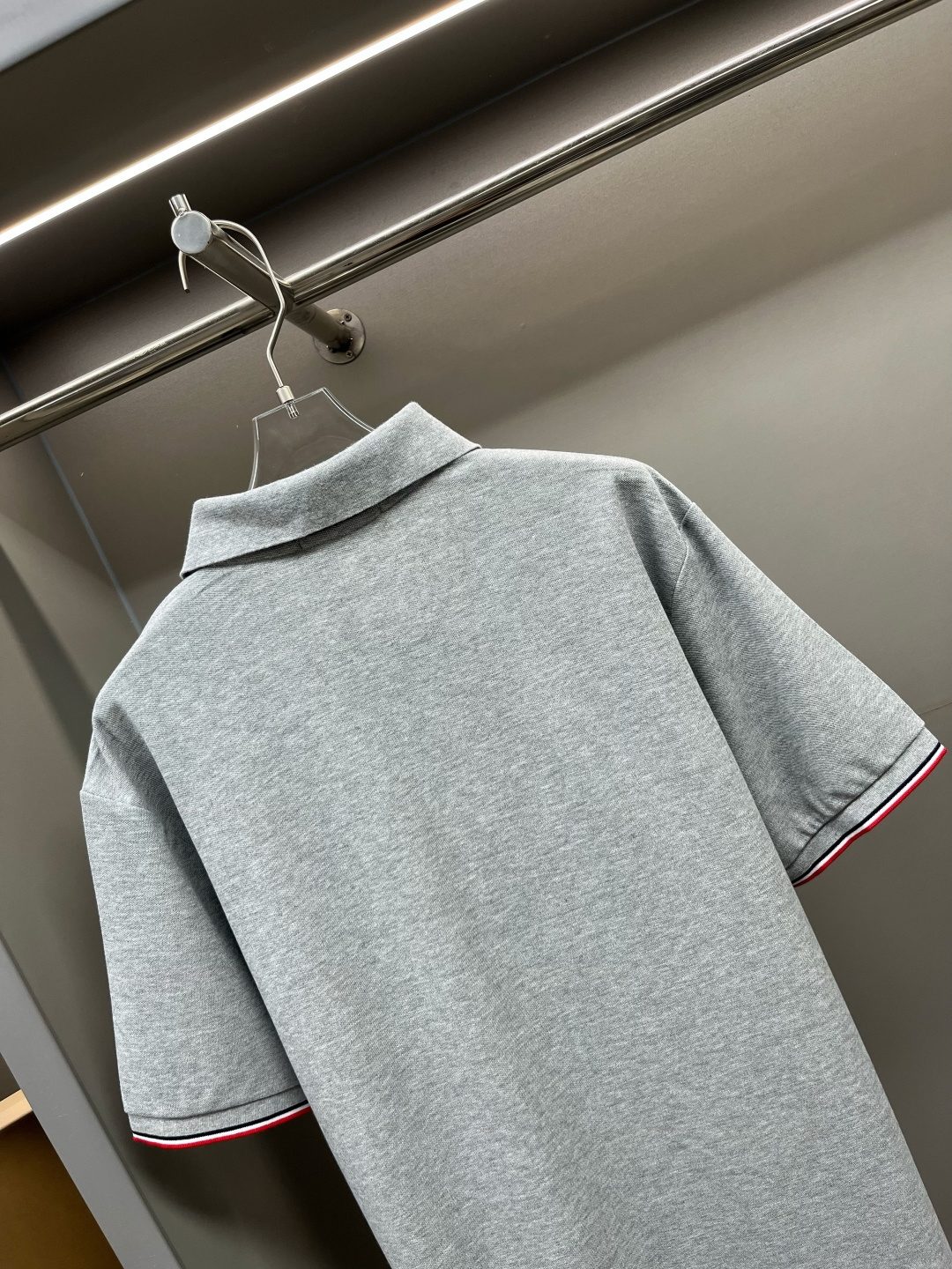 Burberry Striped Polo Shirt Grey
