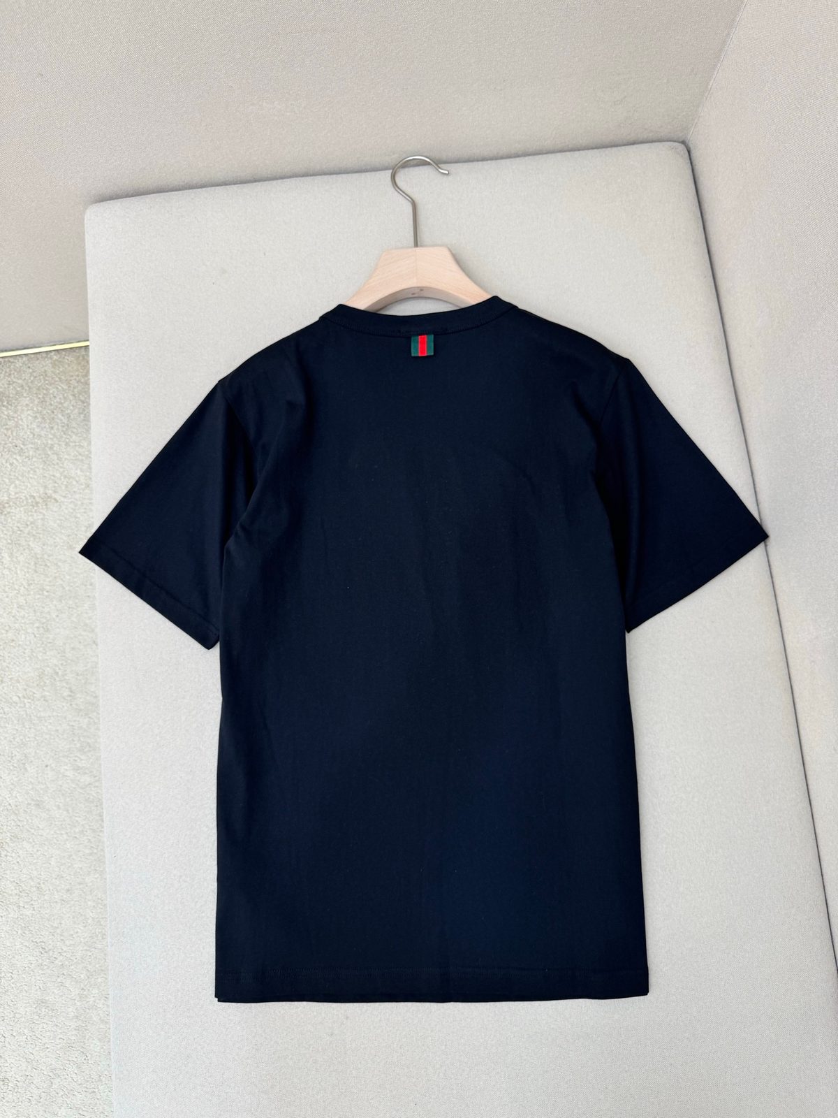 Gucci Logo Embroidered Black T-Shirt