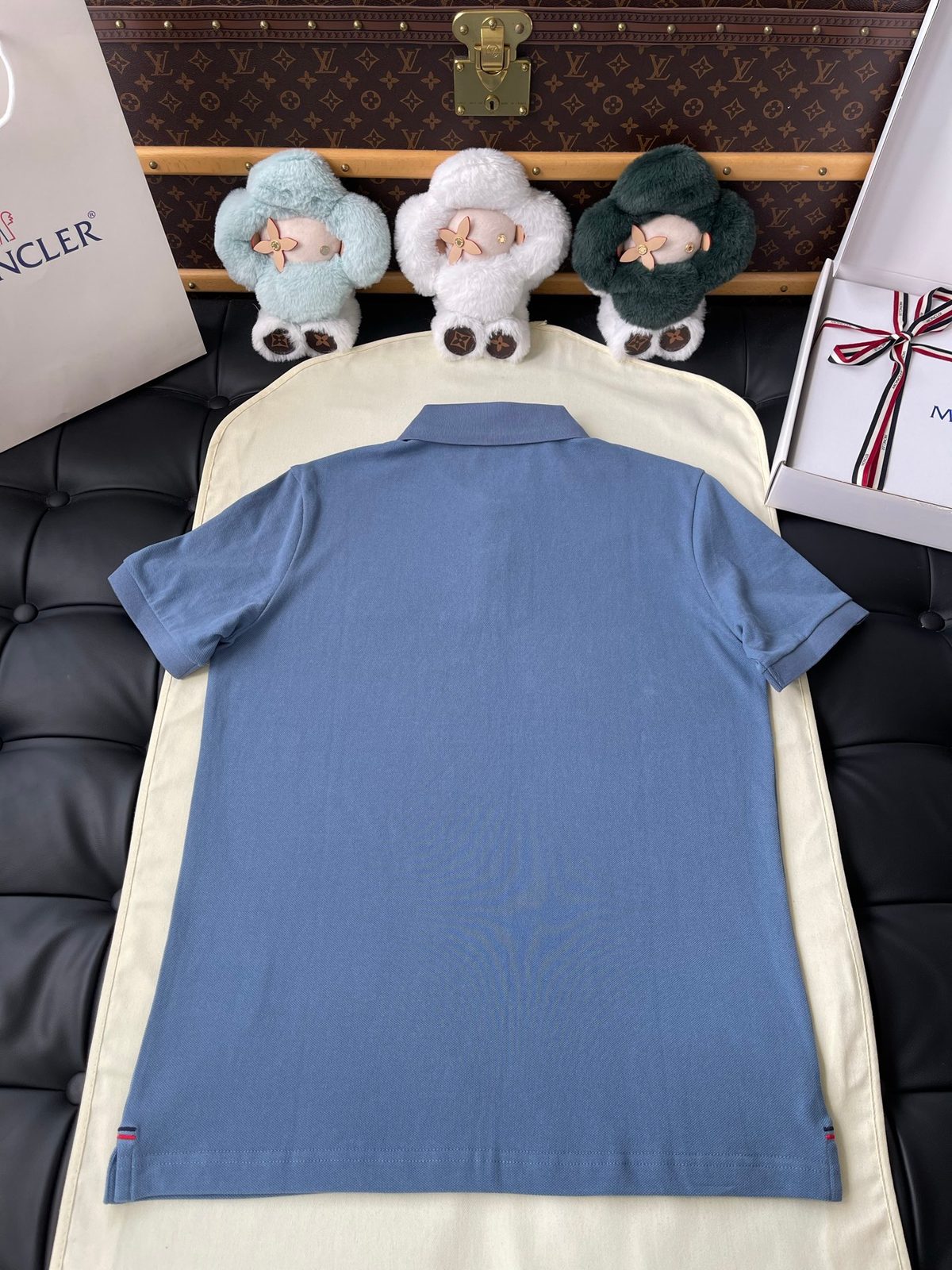 Moncler Blue Polo Shirt
