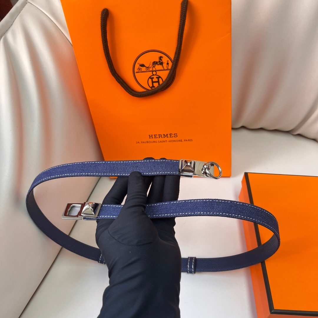 Hermès Reversible Canvas Leather Belt