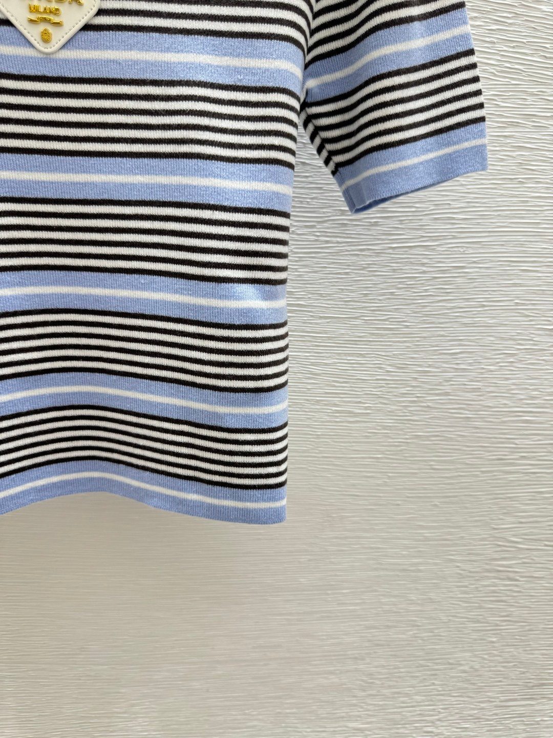 Prada Striped Crewneck Short Sleeve T-Shirt