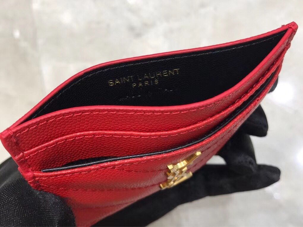 Saint Laurent Paris Leather Card Case