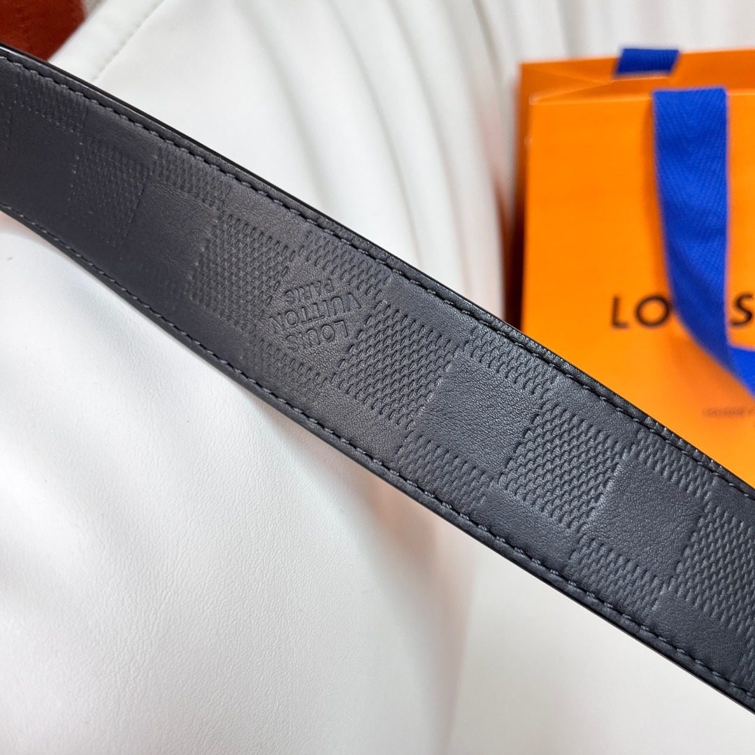 Louis Vuitton Damier Ebene Leather Belt